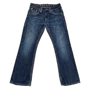 Rock Revival Mens Corbin Boot Jeans Sz 32 x 31